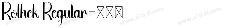 Rothek Regular字体转换